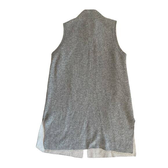 A.Ida Grey Wool Blend Made In Italy Sleeveless Cardigan Toggle Closure Medium - Picture 9 of 10